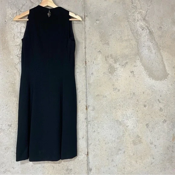 Vintage 90s Morton Myles black sleeveless mini flirty dress 6 small - Picture 7 of 8